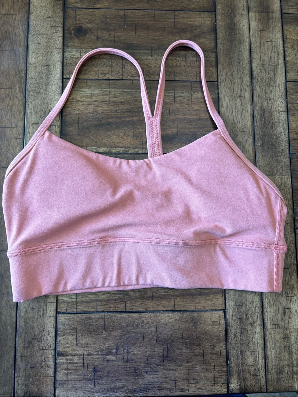 Savvi Light Pink Strappy Sports Bralette